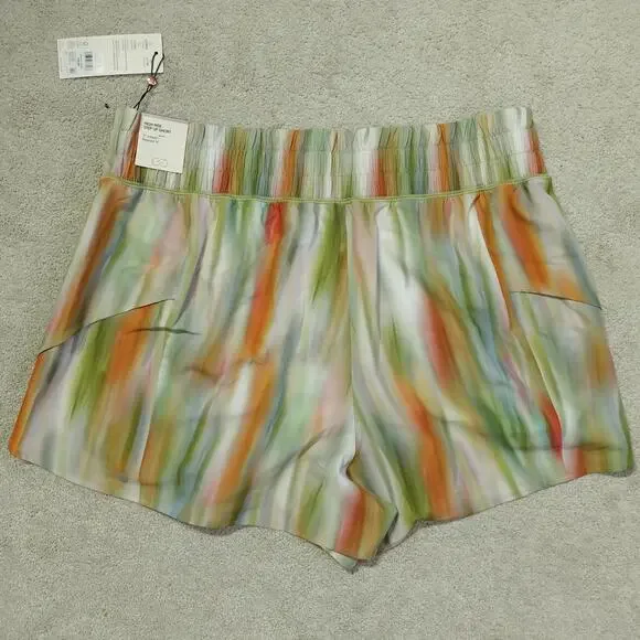 NWT Calia Womens High-Rise Step-Up Shorts Filtered Floral Multi Plus Size 1X - Picture 6 of 7